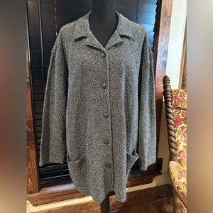 Liz Claiborne Gray Button-Up Coat